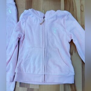 Juicy Couture Light Pink Hooded Zip Sweatshirt for Kids